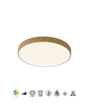 CUMBUCO II * PLAFÓN LED 40W MADERA CCT